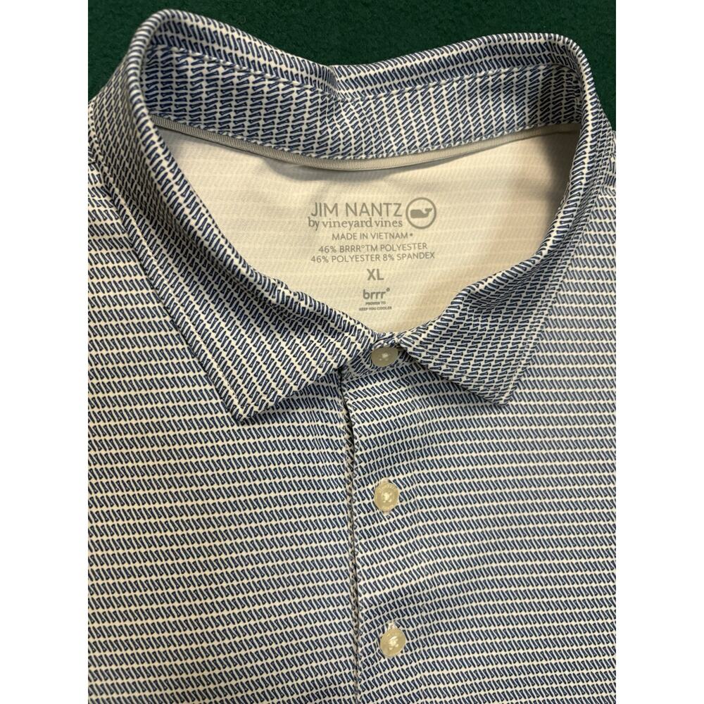 Vineyard Vines X Jim Nantz Men’s Size Xl Blue And White Small Golf Tees